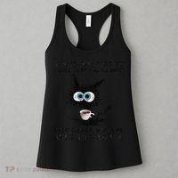 Touch My Coffee I Will Slap You So Hard Black Cat Coffee Tee Women's Tank Top thumb 3