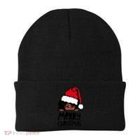 That Melanin Christmas Mrs Claus Santa Black Peeking Claus Cool Gift Beanie thumb 0