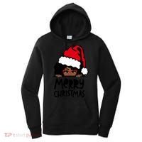 That Melanin Christmas Mrs Claus Santa Black Peeking Claus Cool Gift Women's Hoodie thumb 0