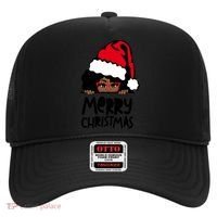 That Melanin Christmas Mrs Claus Santa Black Peeking Claus Cool Gift Hat thumb 0