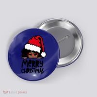 That Melanin Christmas Mrs Claus Santa Black Peeking Claus Cool Gift Button thumb 0