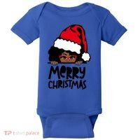 That Melanin Christmas Mrs Claus Santa Black Peeking Claus Cool Gift Baby Bodysuit thumb 0