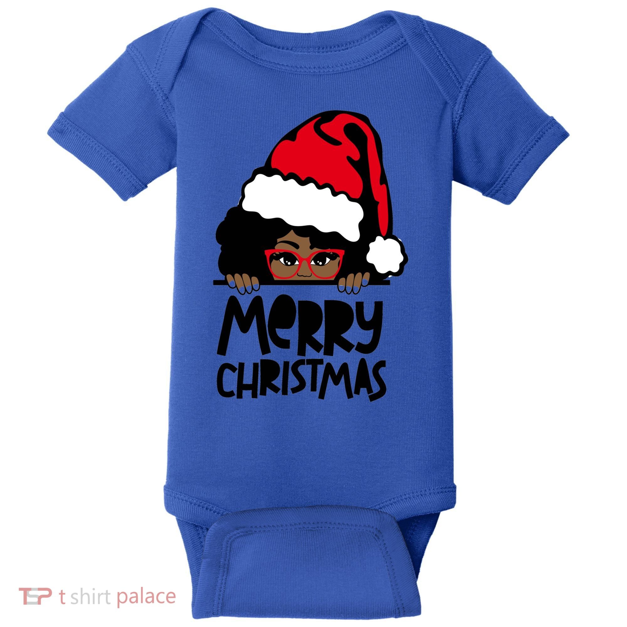 That Melanin Christmas Mrs Claus Santa Black Peeking Claus Cool Gift Baby Bodysuit