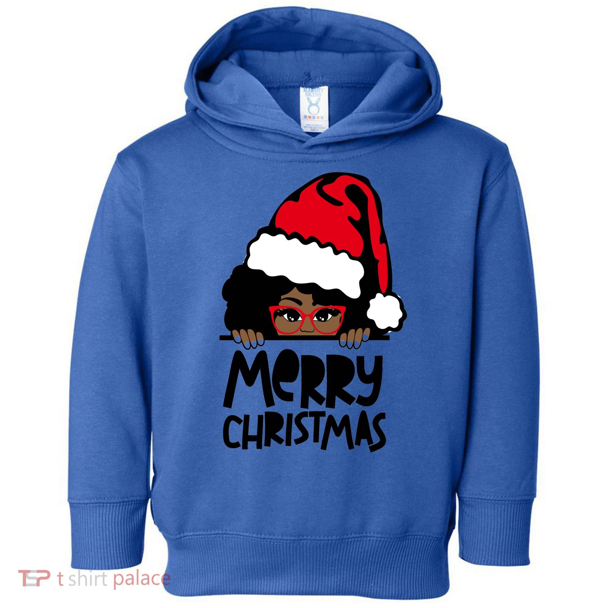 That Melanin Christmas Mrs Claus Santa Black Peeking Claus Cool Gift Toddler Hoodie