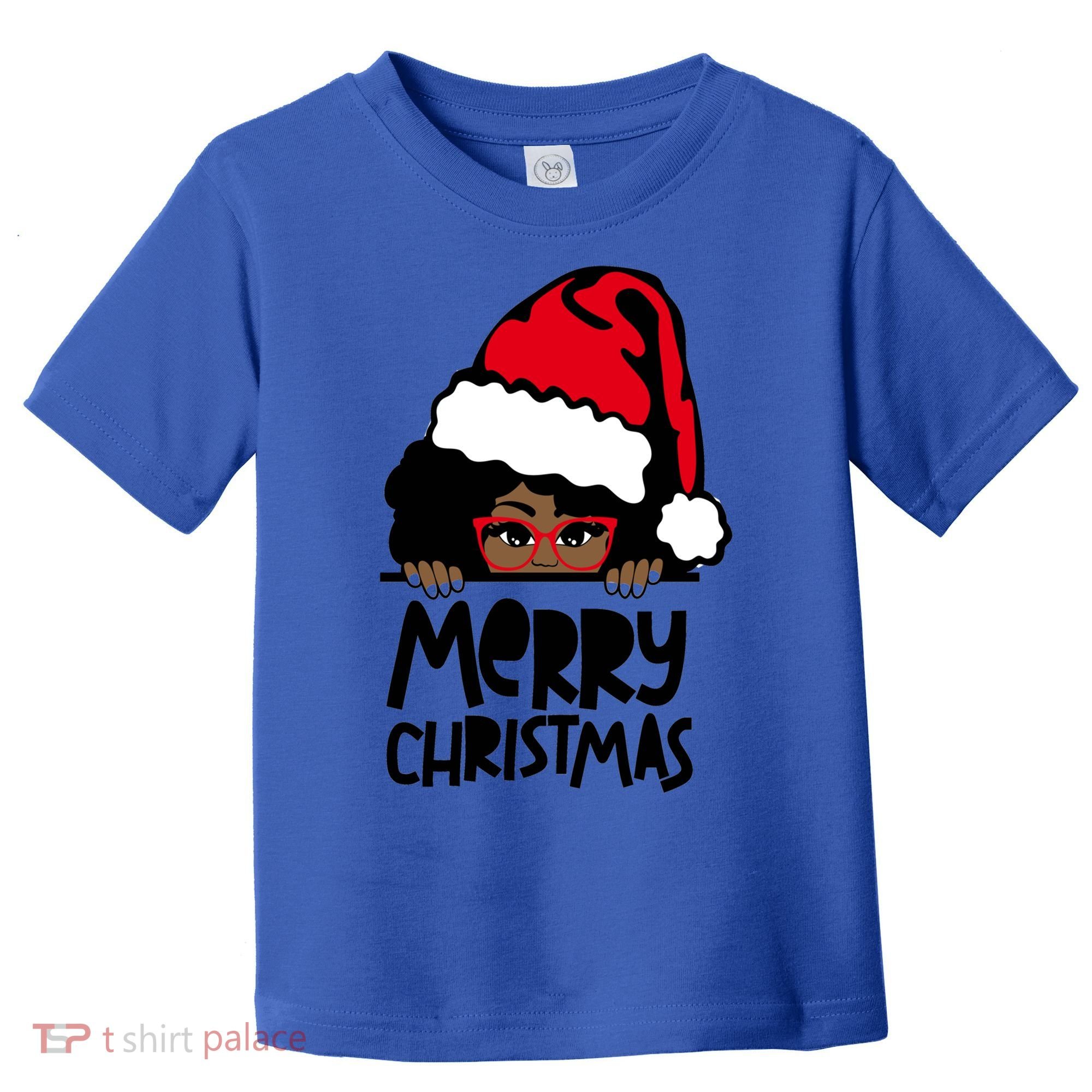 That Melanin Christmas Mrs Claus Santa Black Peeking Claus Cool Gift Toddler T-Shirt
