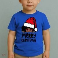 That Melanin Christmas Mrs Claus Santa Black Peeking Claus Cool Gift Toddler T-Shirt thumb 2