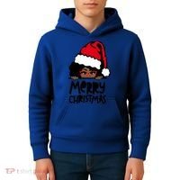 That Melanin Christmas Mrs Claus Santa Black Peeking Claus Cool Gift Kids Hoodie thumb 4