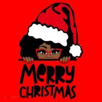That Melanin Christmas Mrs Claus Santa Black Peeking Claus Cool Gift Santa Hat thumb 1