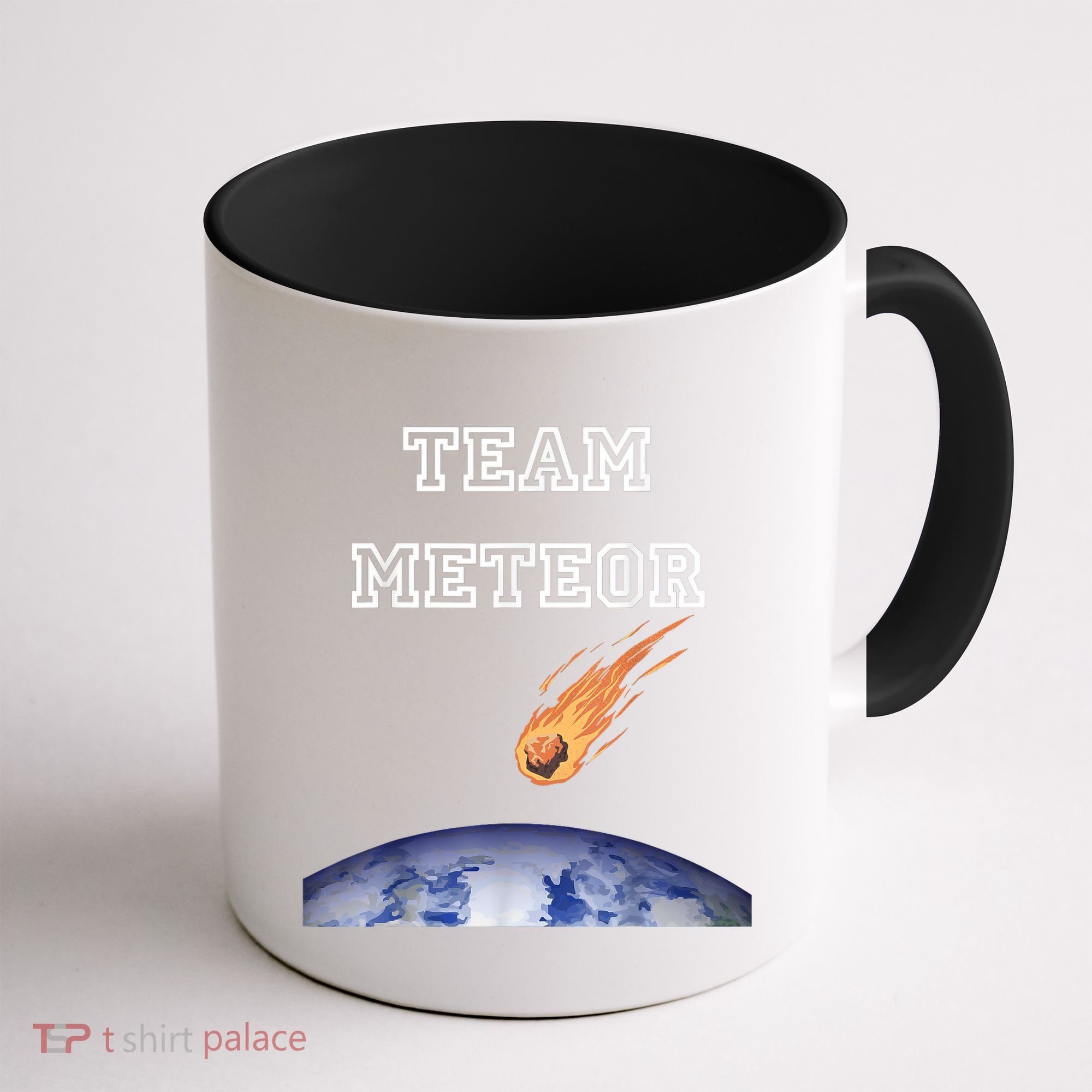 Team Meteor Crashing Into Planet Coffee Mug