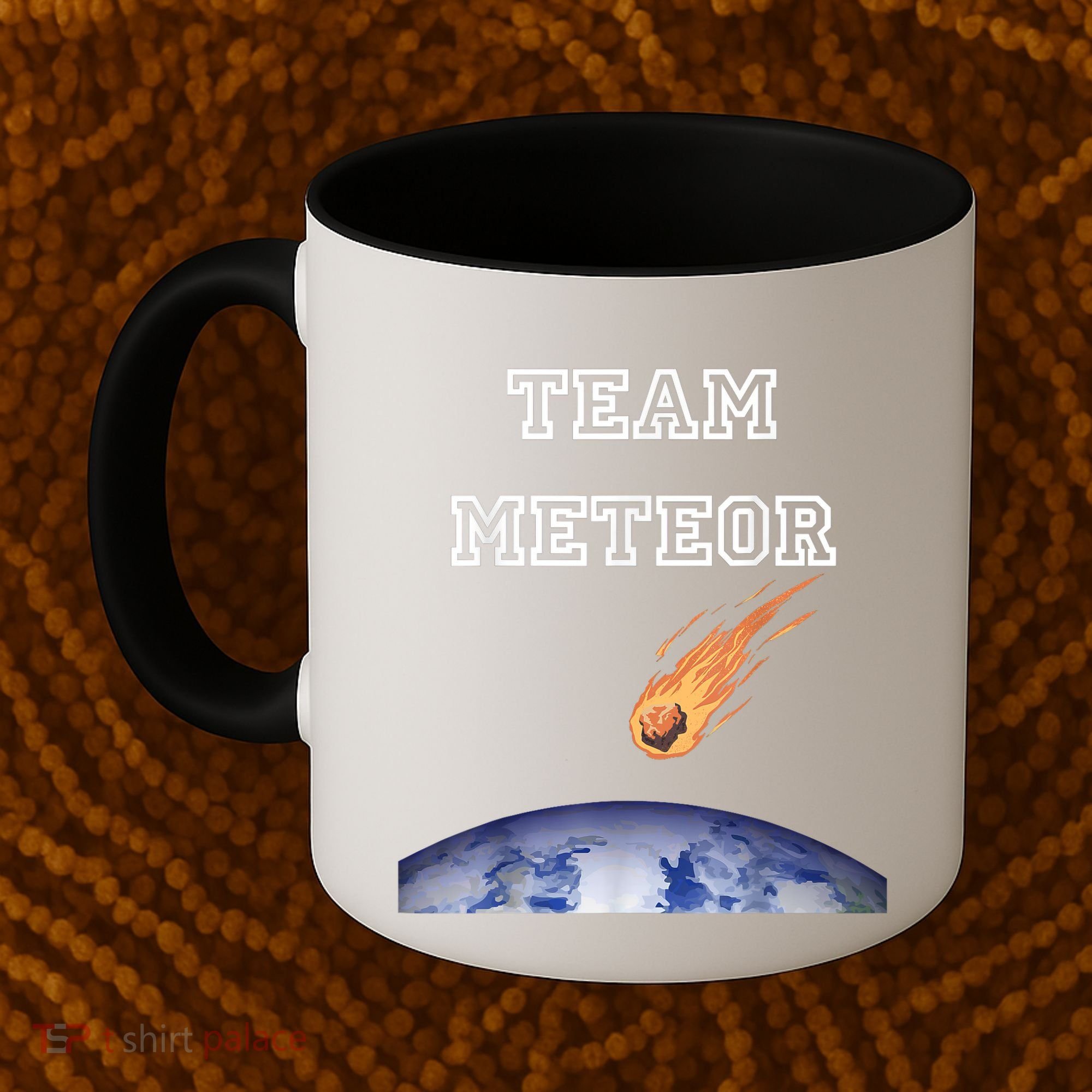 Team Meteor Crashing Into Planet Coffee Mug