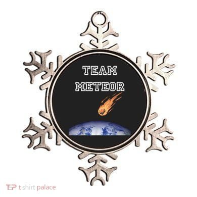 Team Meteor Crashing Into Planet Ornament