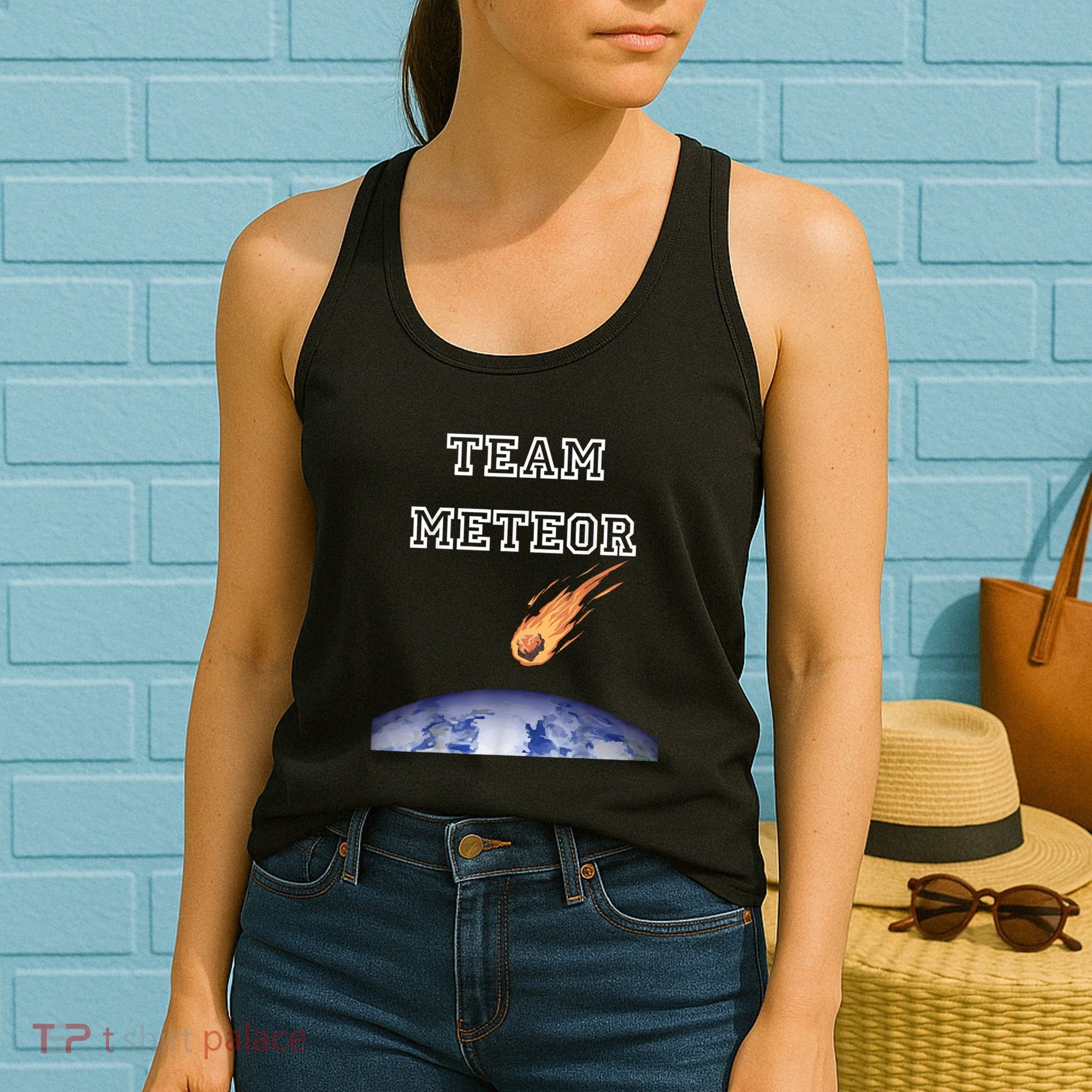 Team Meteor Crashing Into Planet Women's Tank Top