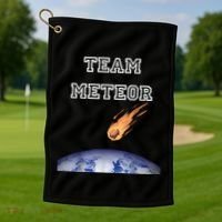 Team Meteor Crashing Into Planet Golf Towel thumb 1