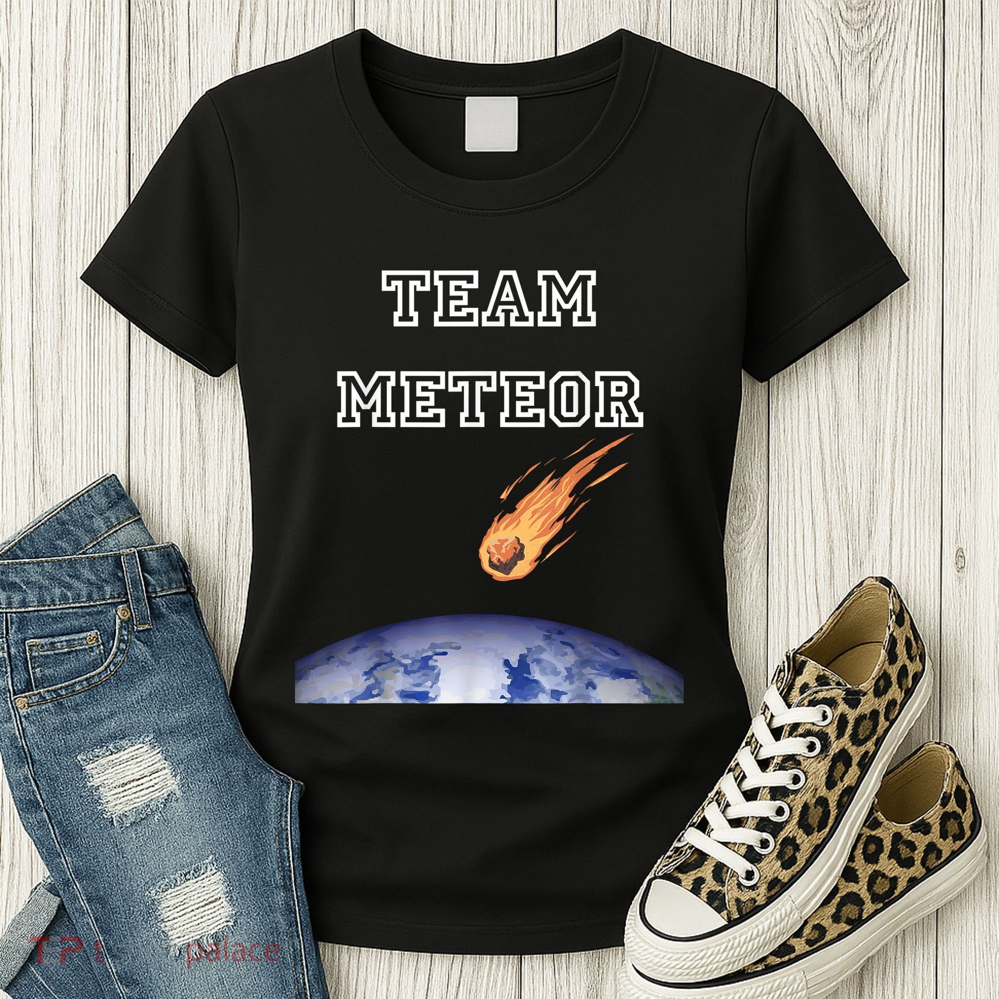 Team Meteor Crashing Into Planet Women's T-Shirt
