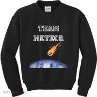 Team Meteor Crashing Into Planet Kids Sweatshirt thumb 0