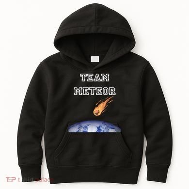 Team Meteor Crashing Into Planet Kids Hoodie