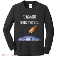 Team Meteor Crashing Into Planet Kids Long Sleeve Shirt thumb 0