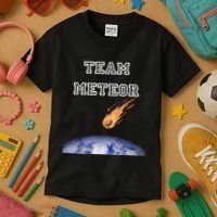 Team Meteor Crashing Into Planet Kids T-Shirt thumb 3