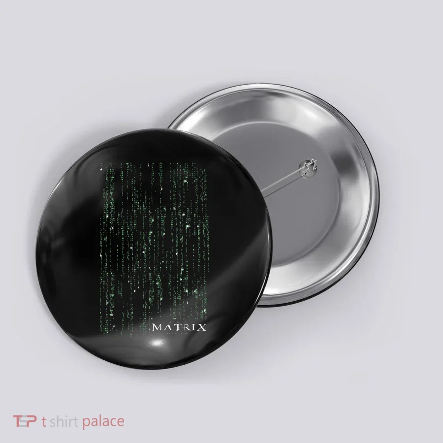 The Matrix Classic Coding Drop Poster Button