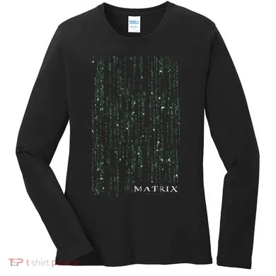 The Matrix Classic Coding Drop Poster Women's Long Sleeve Shirt