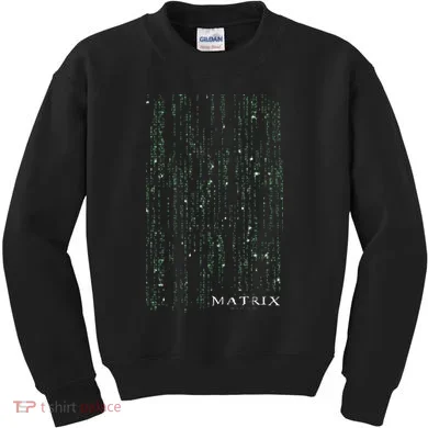 The Matrix Classic Coding Drop Poster Kids Sweatshirt