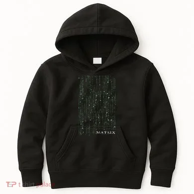 The Matrix Classic Coding Drop Poster Kids Hoodie