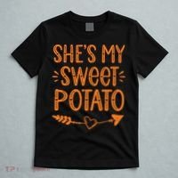 Thanksgiving Matching Couples SheS My Sweet Potato I Yam T-Shirt thumb 5