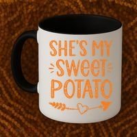 Thanksgiving Matching Couples SheS My Sweet Potato I Yam Coffee Mug thumb 2