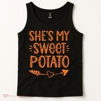 Thanksgiving Matching Couples SheS My Sweet Potato I Yam Tank Top thumb 2