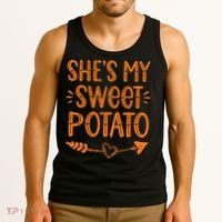 Thanksgiving Matching Couples SheS My Sweet Potato I Yam Tank Top thumb 3