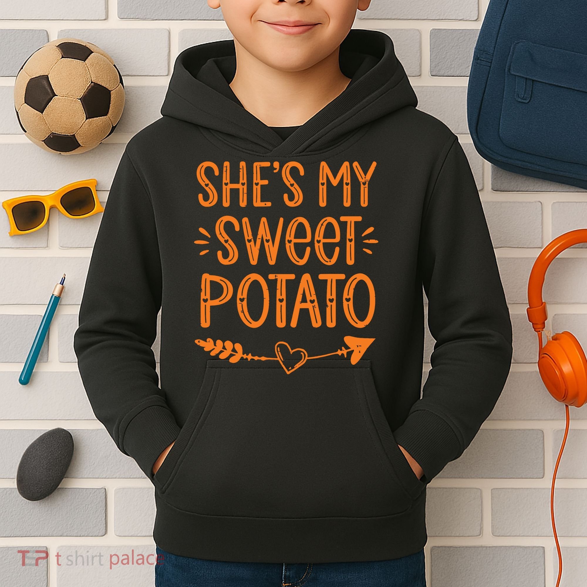 Thanksgiving Matching Couples SheS My Sweet Potato I Yam Kids Hoodie