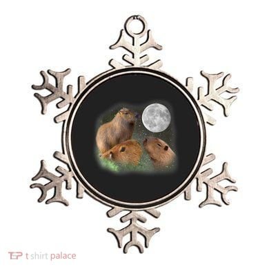 Three Moon Capybaras Cute Gift Funny Cute Animal Parody Tee Ornament