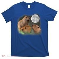 Three Moon Capybaras Cute Gift Funny Cute Animal Parody Tee T-Shirt thumb 0