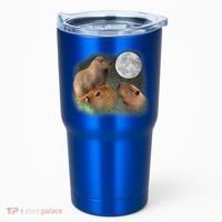 Three Moon Capybaras Cute Gift Funny Cute Animal Parody Tee Tumbler thumb 0