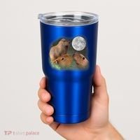 Three Moon Capybaras Cute Gift Funny Cute Animal Parody Tee Tumbler thumb 2