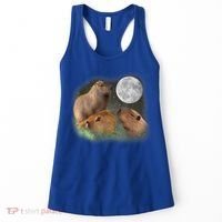 Three Moon Capybaras Cute Gift Funny Cute Animal Parody Tee Women's Tank Top thumb 0
