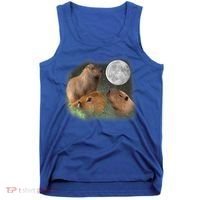 Three Moon Capybaras Cute Gift Funny Cute Animal Parody Tee Tank Top thumb 0