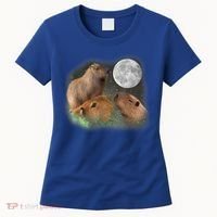 Three Moon Capybaras Cute Gift Funny Cute Animal Parody Tee Women's T-Shirt thumb 0