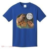 Three Moon Capybaras Cute Gift Funny Cute Animal Parody Tee Kids T-Shirt thumb 0