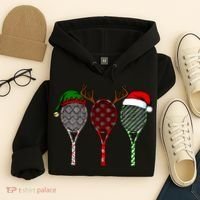 Tennis Merry Chistmas 3 Tennis Racket Christmas Hoodie thumb 4