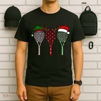Tennis Merry Chistmas 3 Tennis Racket Christmas T-Shirt thumb 6