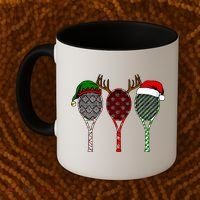 Tennis Merry Chistmas 3 Tennis Racket Christmas Coffee Mug thumb 2