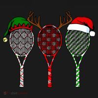 Tennis Merry Chistmas 3 Tennis Racket Christmas Women's Hoodie thumb 2