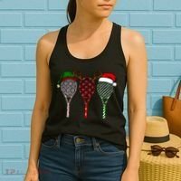 Tennis Merry Chistmas 3 Tennis Racket Christmas Women's Tank Top thumb 2