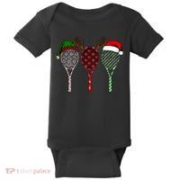 Tennis Merry Chistmas 3 Tennis Racket Christmas Baby Bodysuit thumb 0