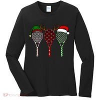 Tennis Merry Chistmas 3 Tennis Racket Christmas Women's Long Sleeve Shirt thumb 0