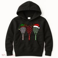 Tennis Merry Chistmas 3 Tennis Racket Christmas Kids Hoodie thumb 0
