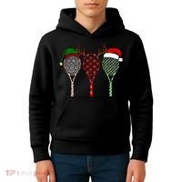 Tennis Merry Chistmas 3 Tennis Racket Christmas Kids Hoodie thumb 4