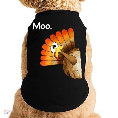 Turkey Moo Cow Funny Thanksgiving Doggie Tank