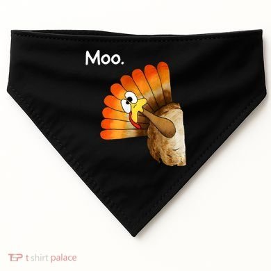 Turkey Moo Cow Funny Thanksgiving USA-Made Doggie Bandana